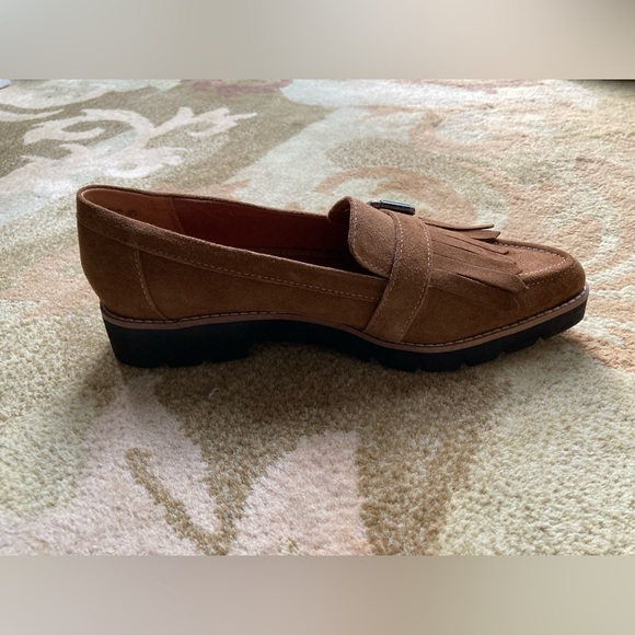 Franco Sarto Brown Fringe Loafers - Picture 5 of 8